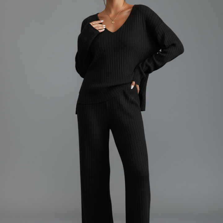 Women's Two-Piece Lounge Set | Comfortable Long Sleeve Relaxation Wear