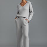 Women's Two-Piece Lounge Set | Comfortable Long Sleeve Relaxation Wear