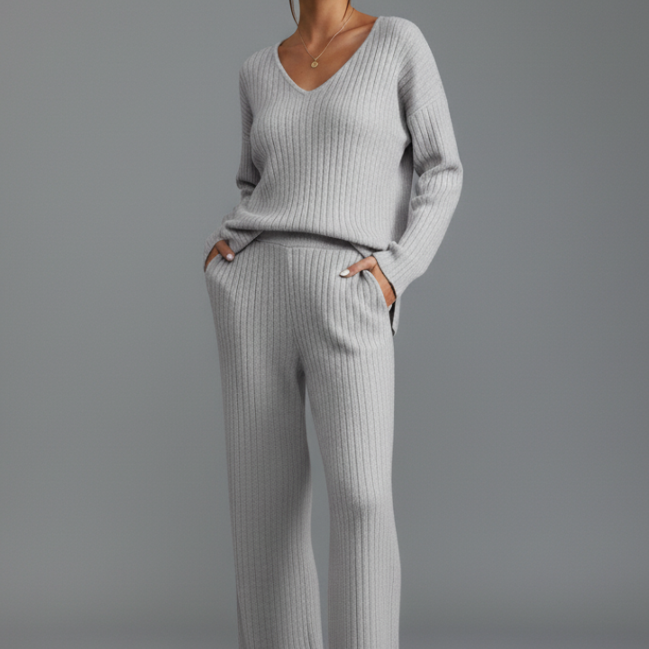 Women's Two-Piece Lounge Set | Comfortable Long Sleeve Relaxation Wear