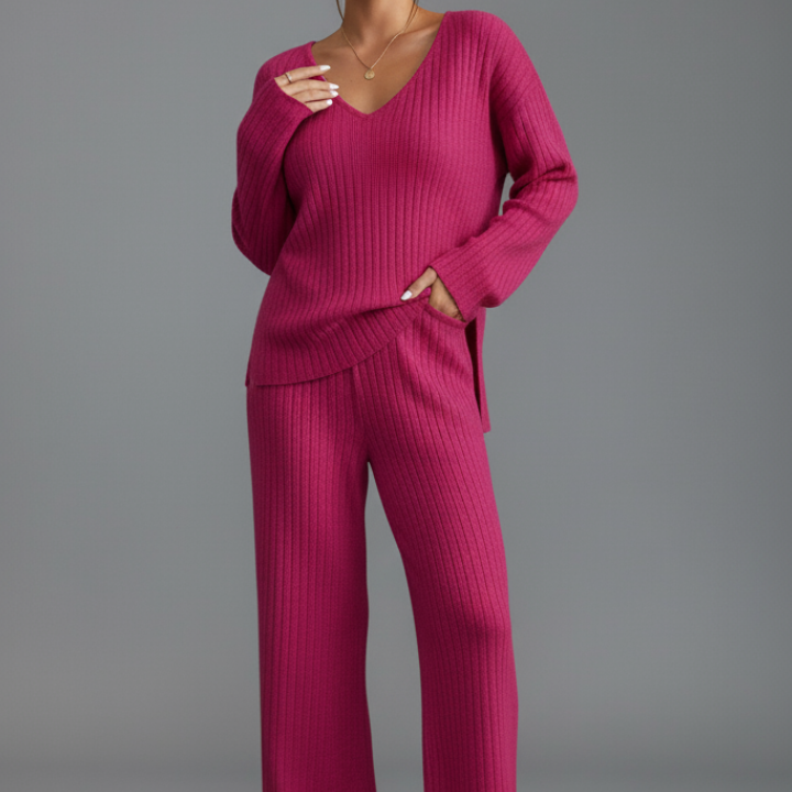 Women's Two-Piece Lounge Set | Comfortable Long Sleeve Relaxation Wear