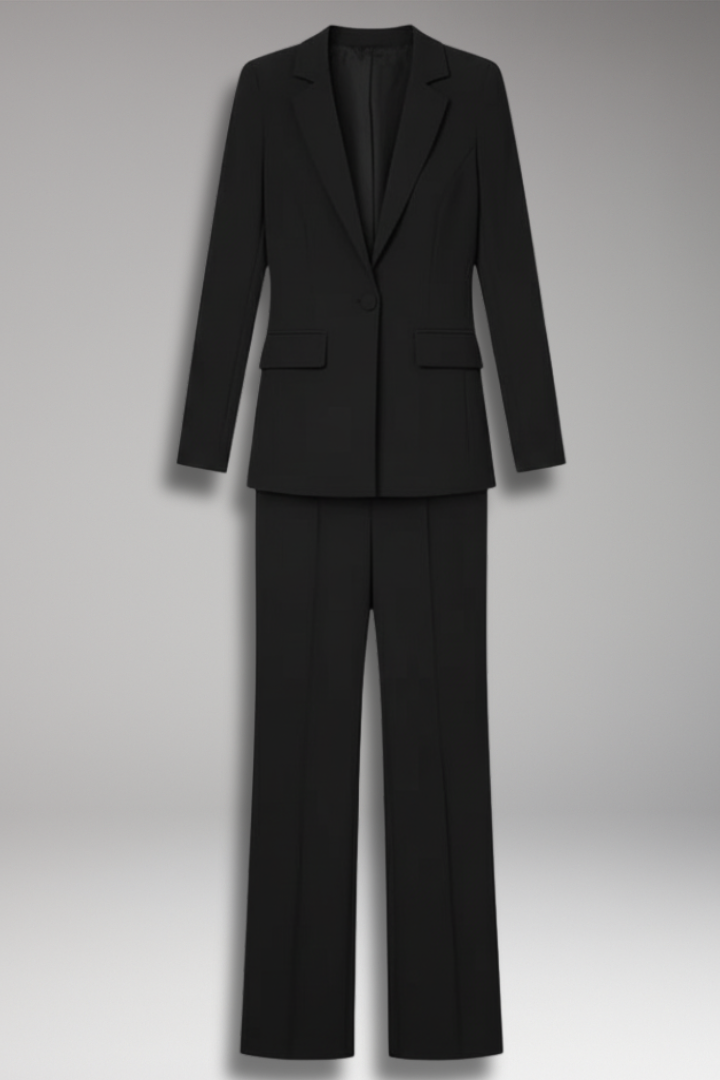 Mhairi | Structured Blazer with Wide-Leg Trousers