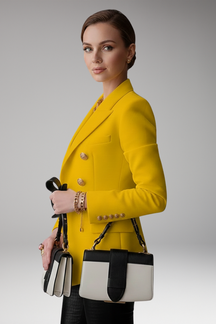 Emily | Structured Blazer with Overlapping Front Panel