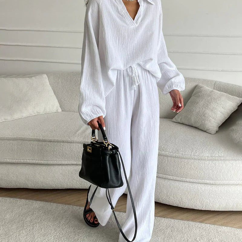 Casual Two-Piece Matching Loungewear Set | Effortless Comfort, Relaxed Style
