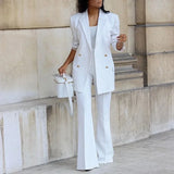 Double-Breasted Blazer Set | Structured Elegance, Professional Power