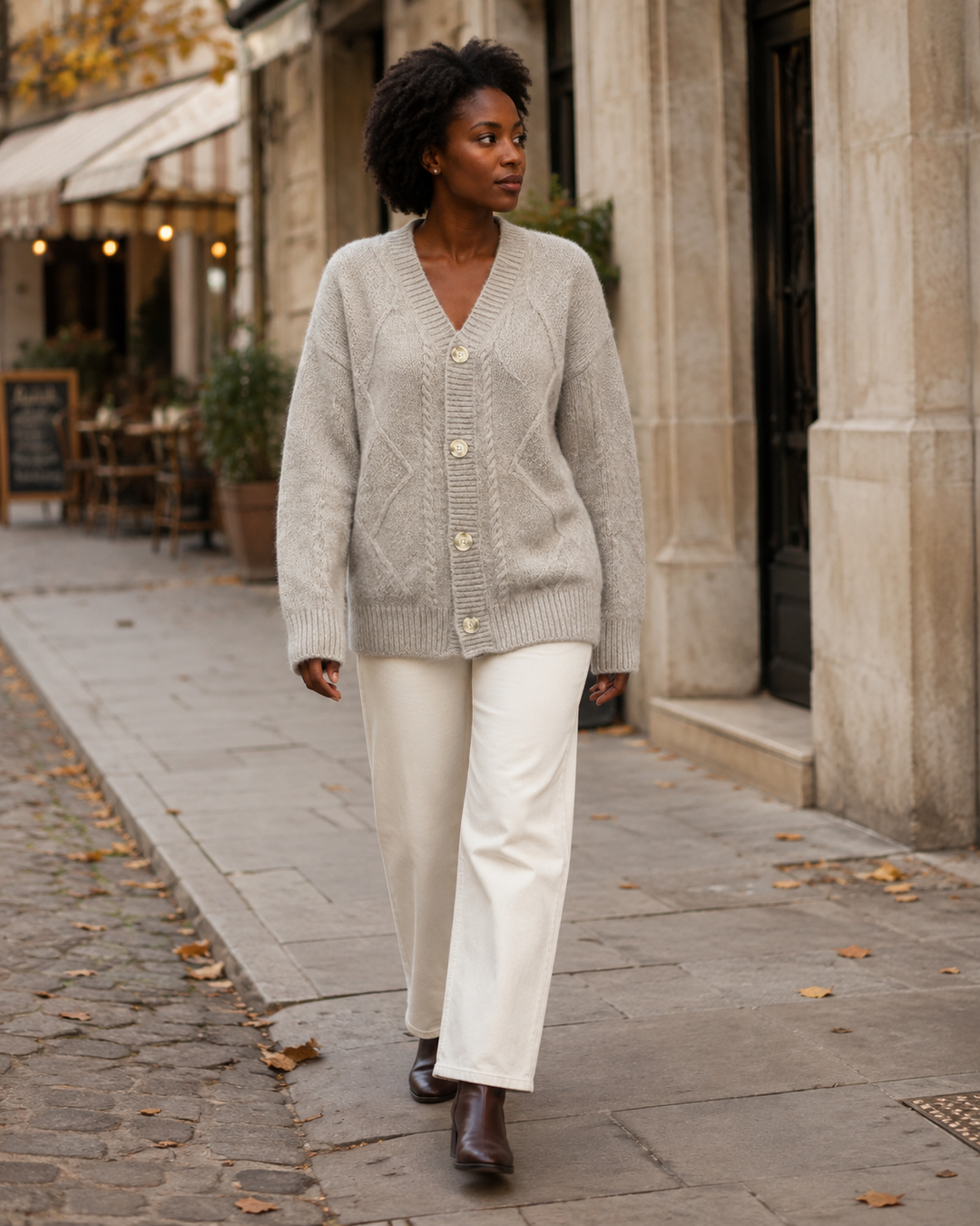 Evie | Cashmere Button-Through Cardigan