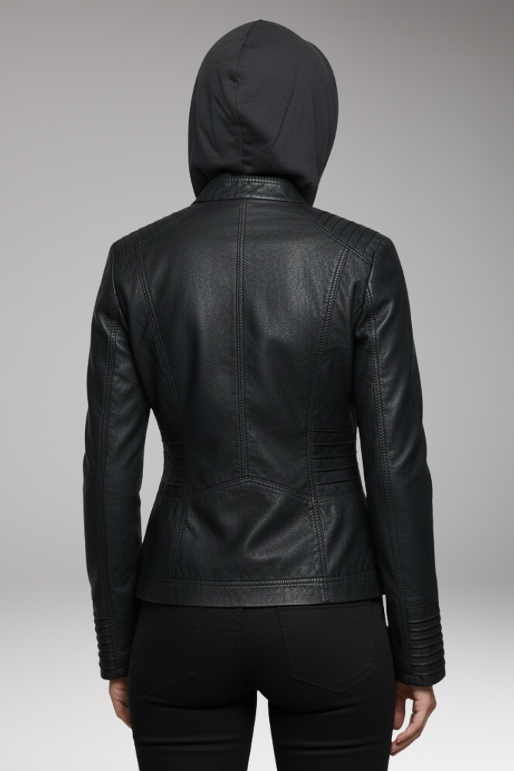 Ruth | Hooded Zip Jacket with Textured Finish
