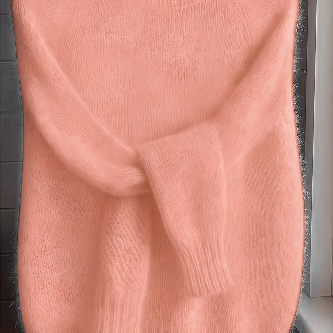 Philippa | Textured Crew Neck Jumper in Soft Knit