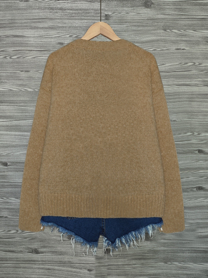 Caroline | Cat Print Knitted Jumper