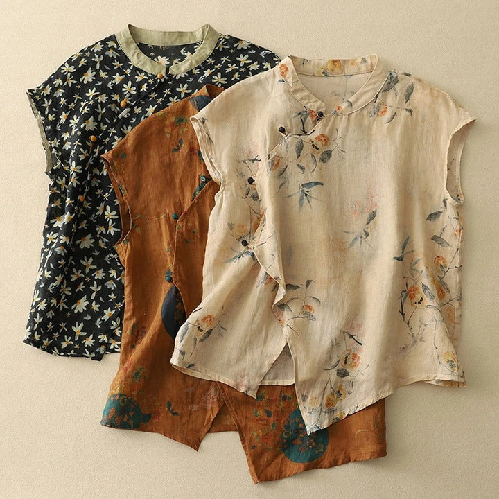Ava | Vintage Floral Sleeveless Top