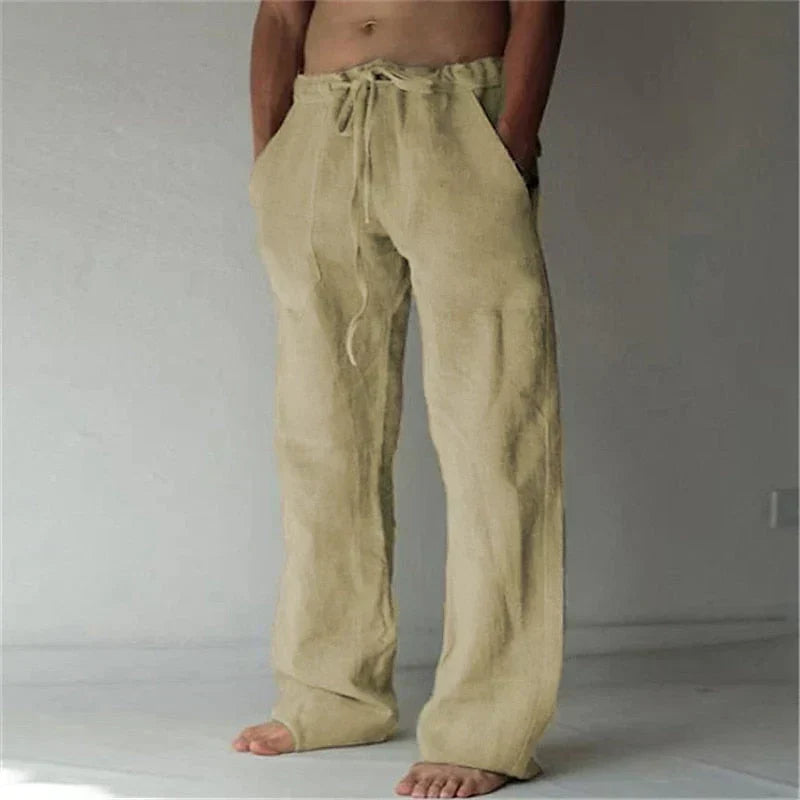 Bryn | Wide-Leg Linen Trousers with Drawstring