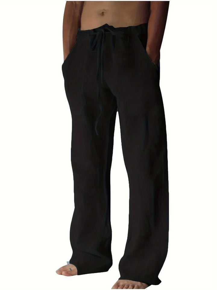 Bryn | Wide-Leg Linen Trousers with Drawstring