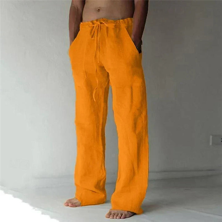 Bryn | Wide-Leg Linen Trousers with Drawstring