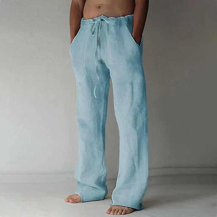 Bryn | Wide-Leg Linen Trousers with Drawstring