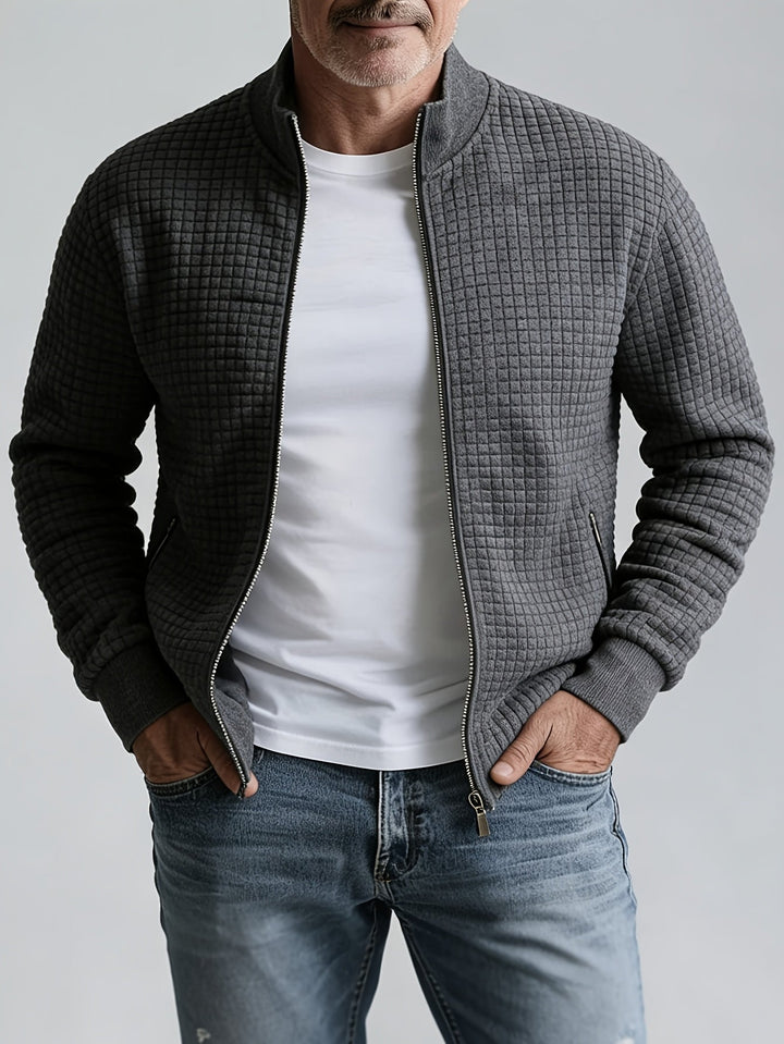 Charlie | Textured Stand-Collar Jacket
