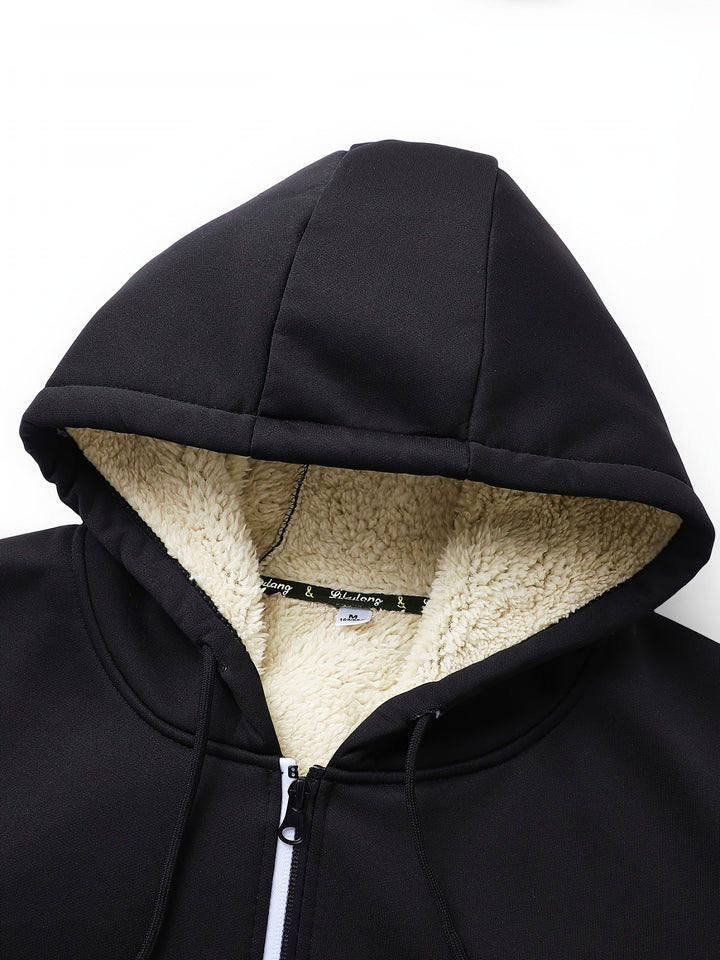 Ross | Hooded Fleece-Lined Zip-Up Jacket