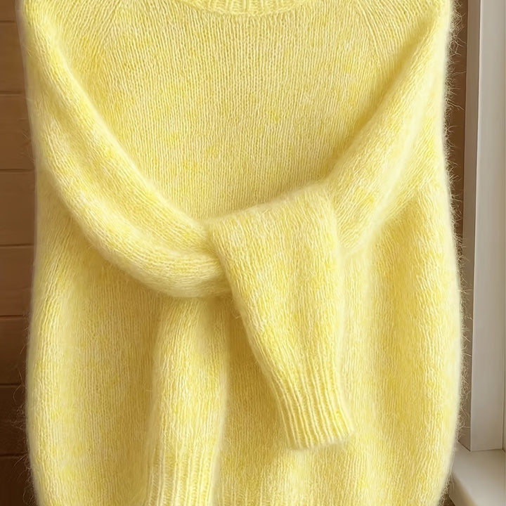 Philippa | Textured Crew Neck Jumper in Soft Knit
