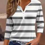 Striped V-Neck Top | Timeless Elegance with Modern Comfort