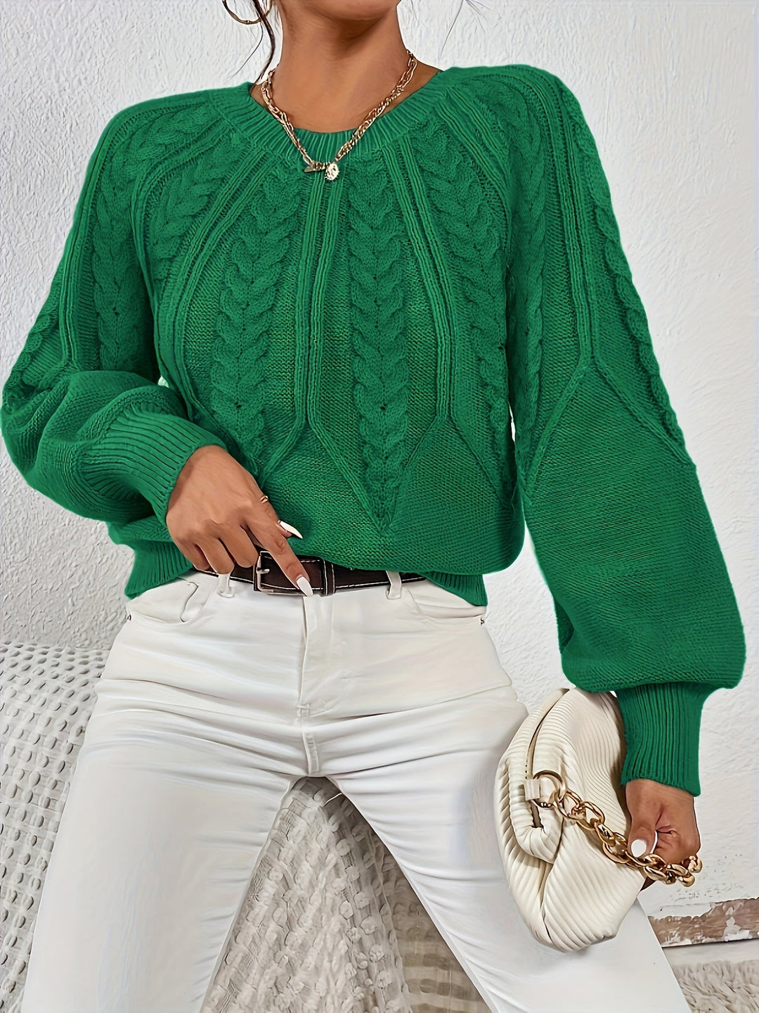 Angela | Relaxed Fit Cable Knit Jumper