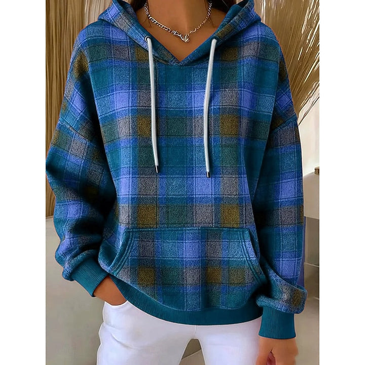 Julie | Checked Hooded Sweatshirt
