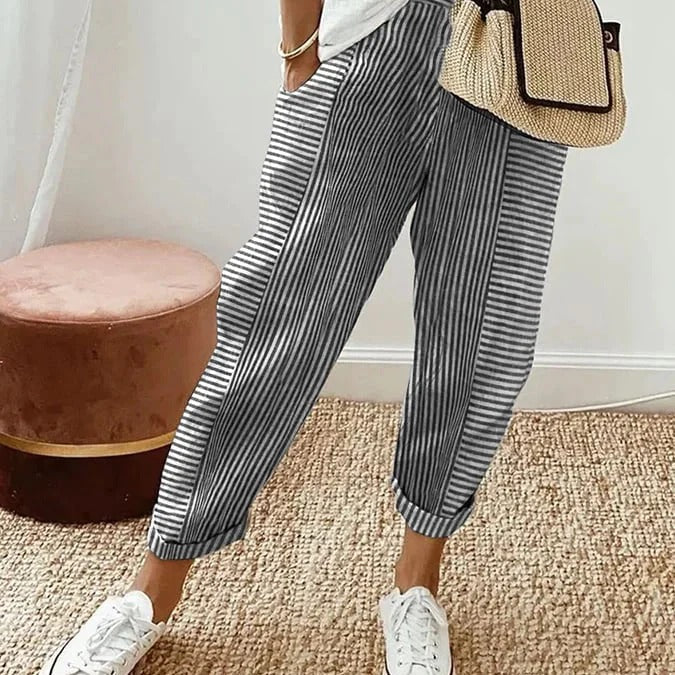 Striped Comfort Pants | Relaxed Fit and Timeless Style