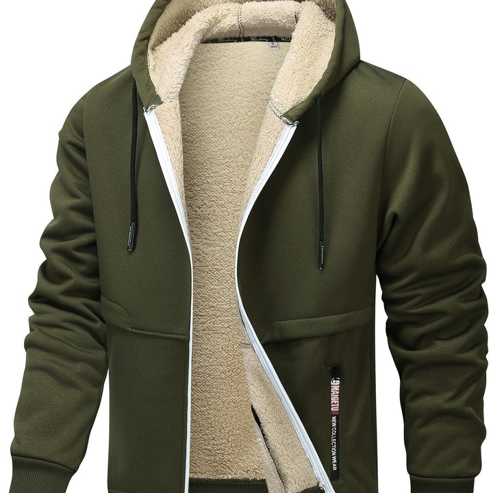 Ross | Hooded Fleece-Lined Zip-Up Jacket