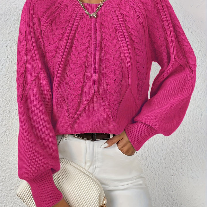 Tracey | Crew Neck Cable Knit Jumper