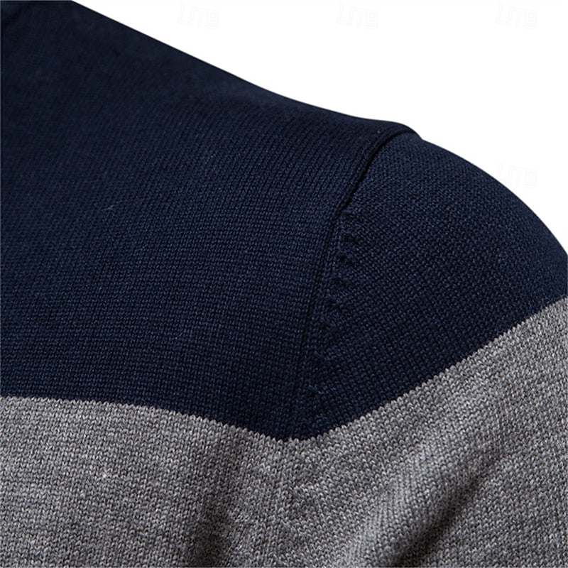 Colin | Colour Block Half-Zip Jumper