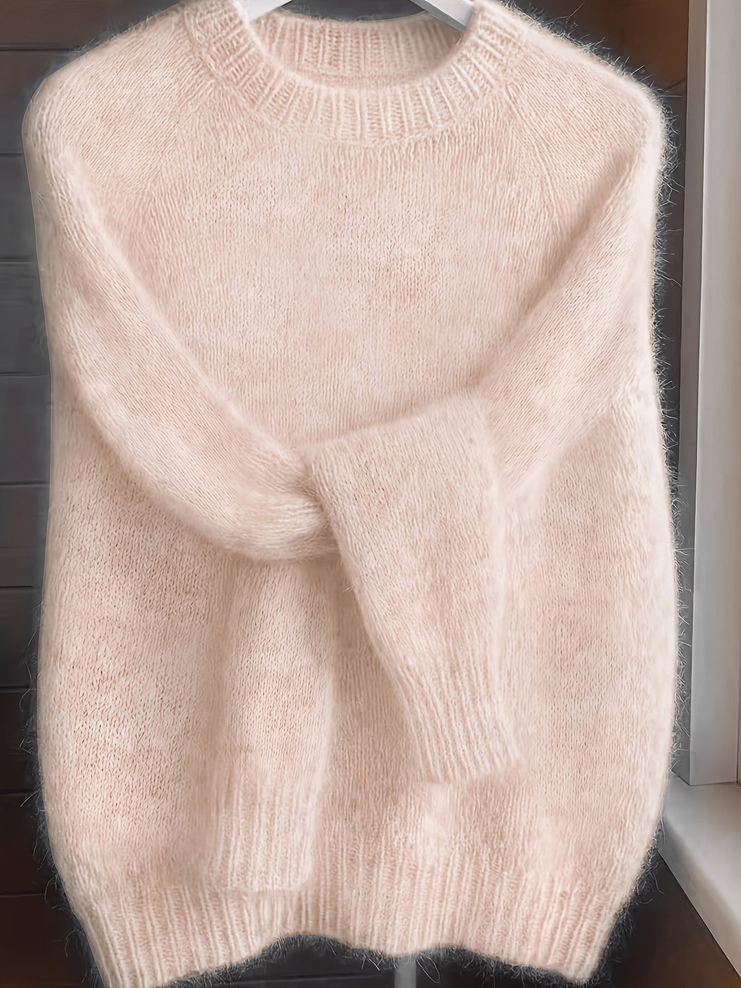 Philippa | Textured Crew Neck Jumper in Soft Knit