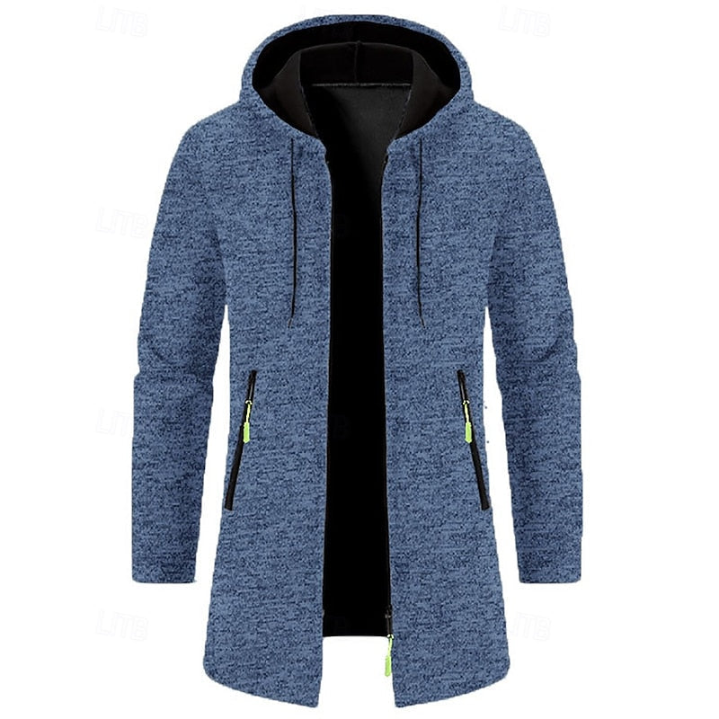Simon | Minimalist Mid-Length Hooded Coat