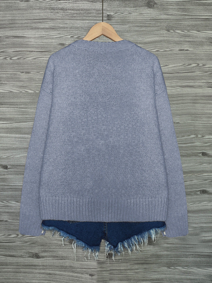 Caroline | Cat Print Knitted Jumper