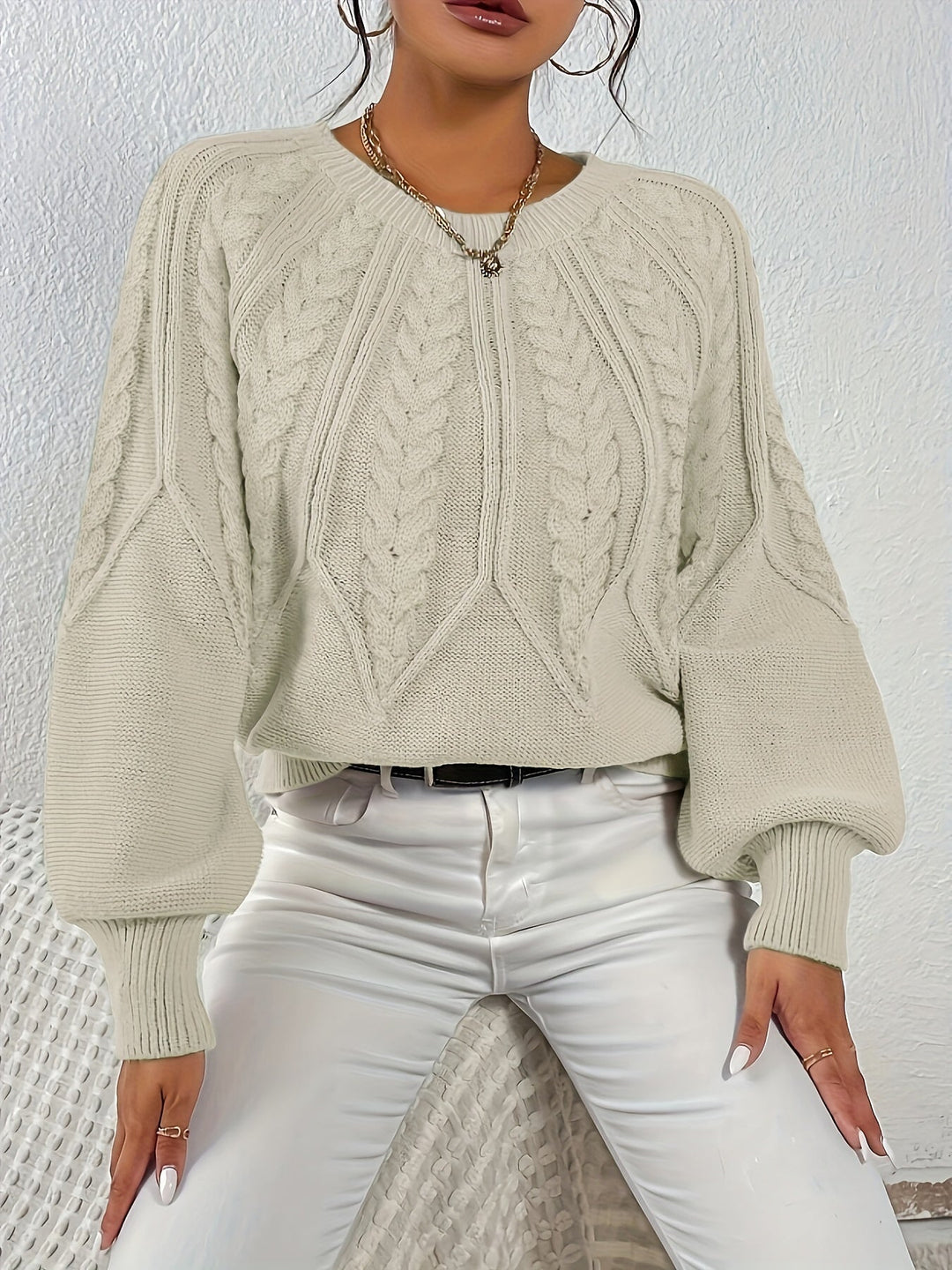 Angela | Relaxed Fit Cable Knit Jumper