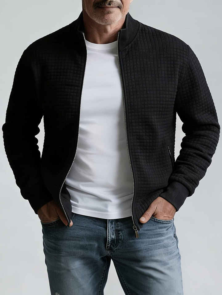 Charlie | Textured Stand-Collar Jacket