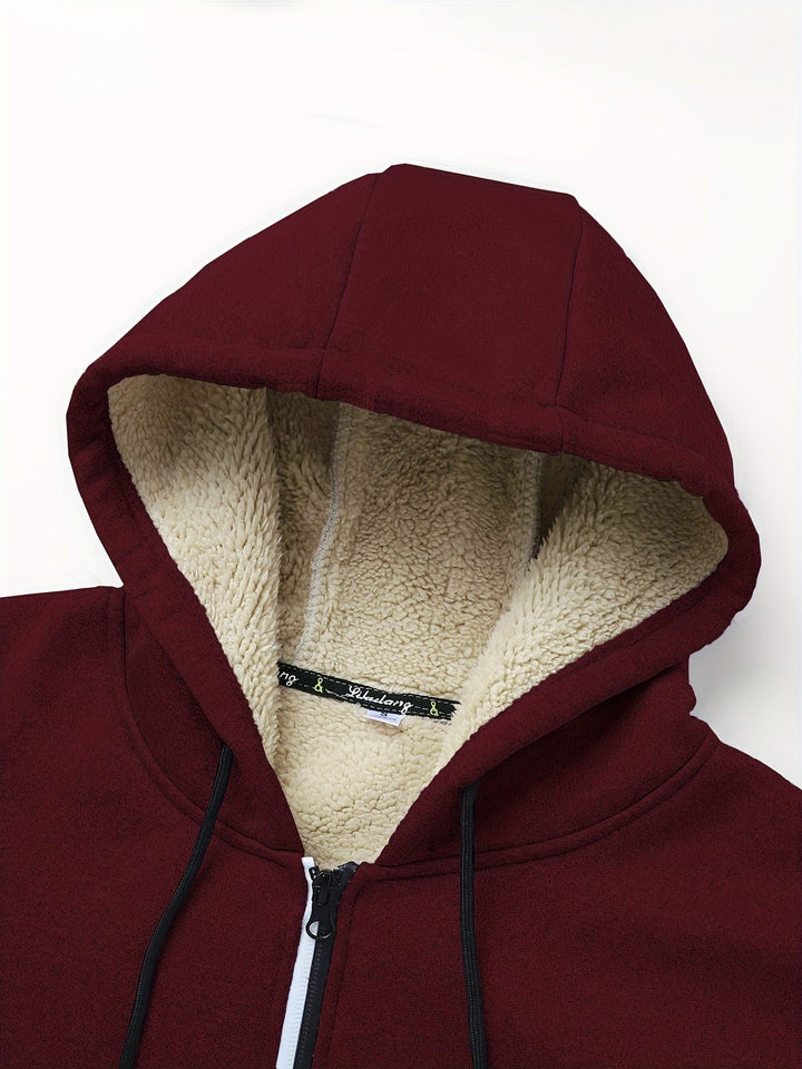 Ross | Hooded Fleece-Lined Zip-Up Jacket