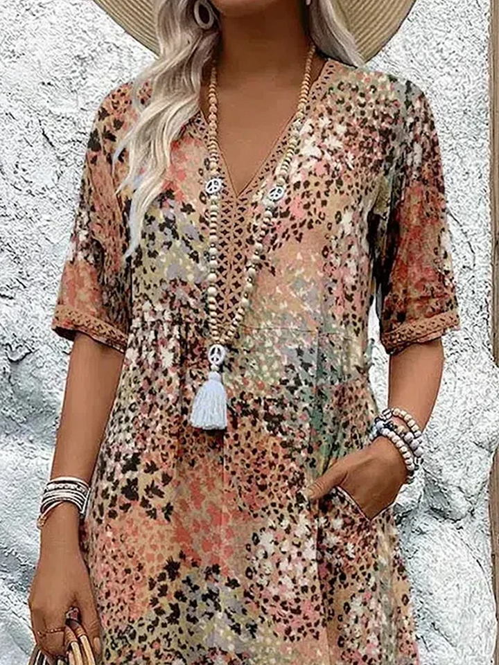 Arabella | Midi Dress with Vivid Print