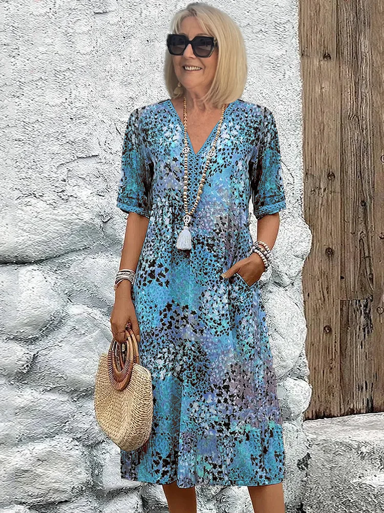 Arabella | Midi Dress with Vivid Print