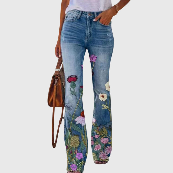 Women's Floral Trousers | Romantic Floral Print