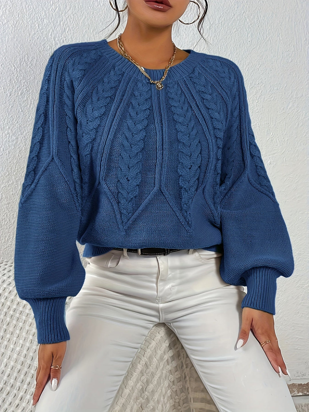 Angela | Relaxed Fit Cable Knit Jumper