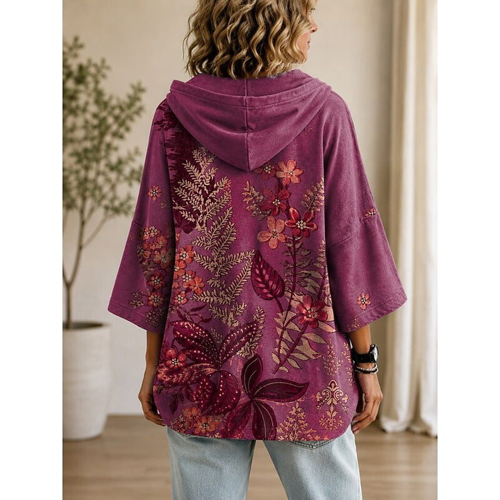 Isla | Hooded Floral Print Pullover