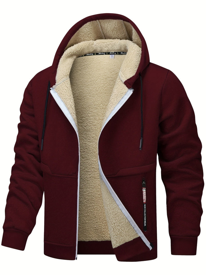 Ross | Hooded Fleece-Lined Zip-Up Jacket