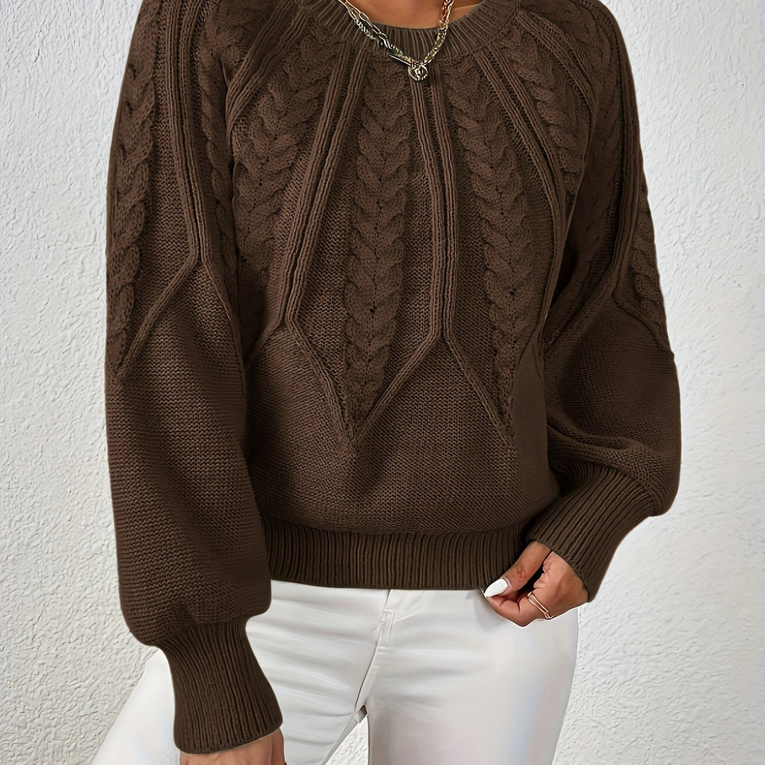 Tracey | Crew Neck Cable Knit Jumper