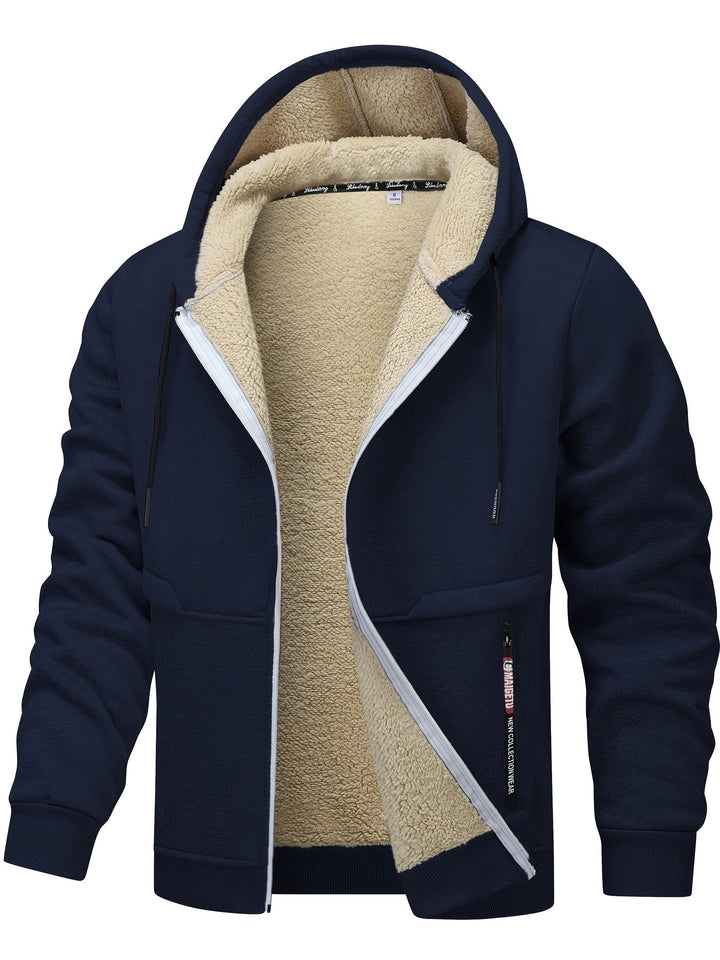 Ross | Hooded Fleece-Lined Zip-Up Jacket