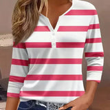 Striped V-Neck Top | Timeless Elegance with Modern Comfort