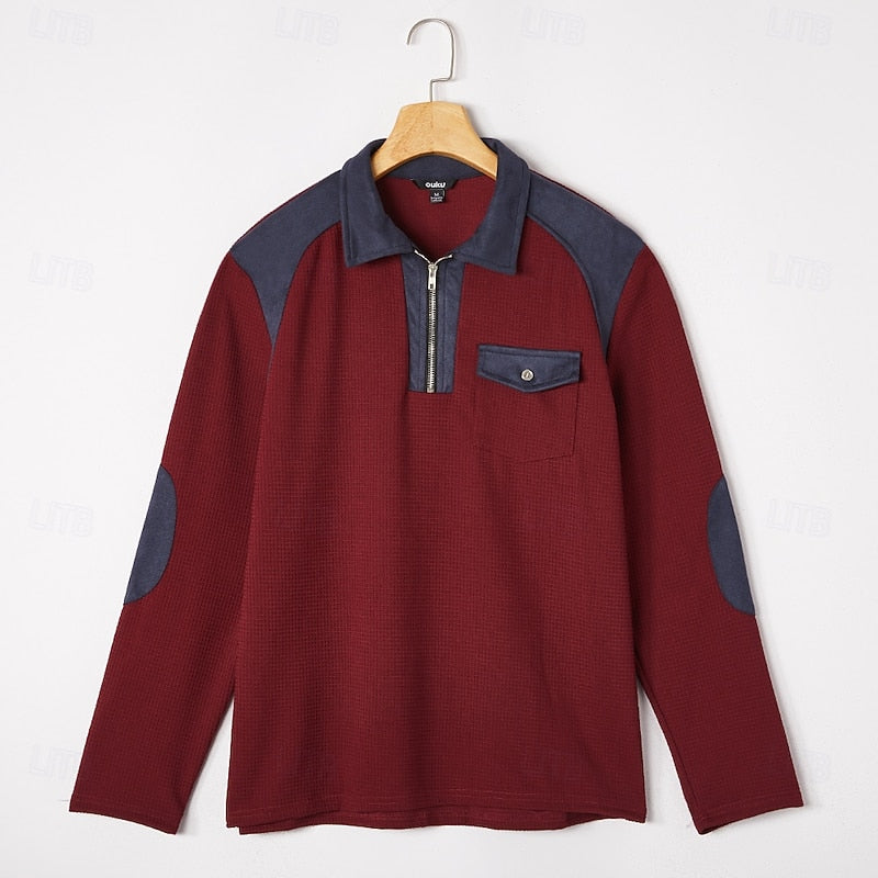 Alan | Textured Quarter-Zip Jumper