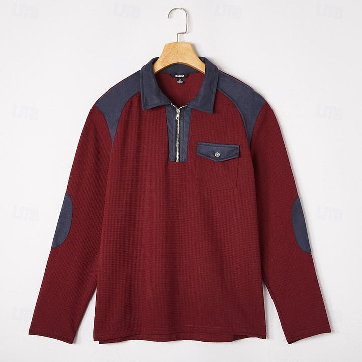 Alan | Textured Quarter-Zip Jumper