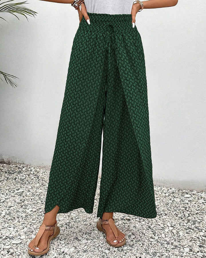 Nancy | Wide-Leg Trousers with Geometric Print