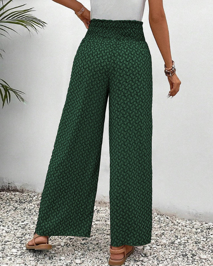 Nancy | Wide-Leg Trousers with Geometric Print
