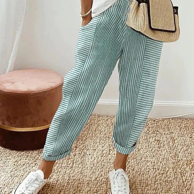 Striped Comfort Pants | Relaxed Fit and Timeless Style