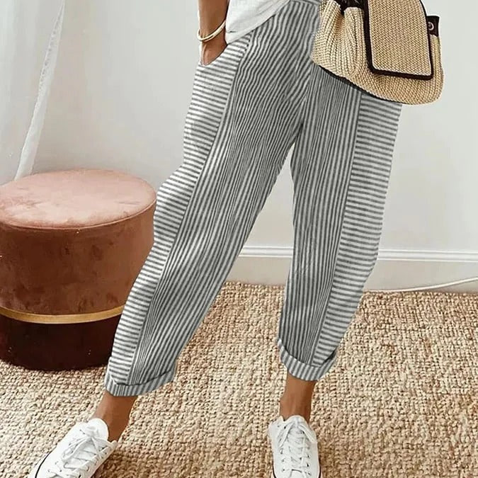 Striped Comfort Pants | Relaxed Fit and Timeless Style