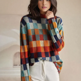 Patchwork Cashmere Turtleneck | Luxurious Texture & Timeless Sophistication