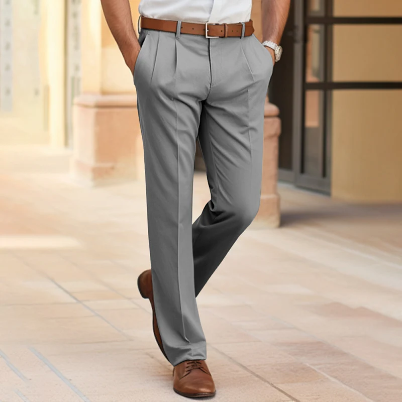 Crispin | Relaxed Wide-Fit Smart Trousers